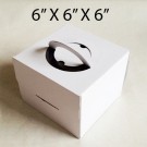 Cake Boxes with Handle - 6" x 6" x 6" ($2.20/pc x 25 units)