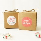 10x Christmas 7cm Cookies Gift Kraft Boxes XMAS Box 