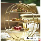 3 Tier Iron Cupcake Stand Gold Metal Round Tiered Dessert Display Holder Wedding